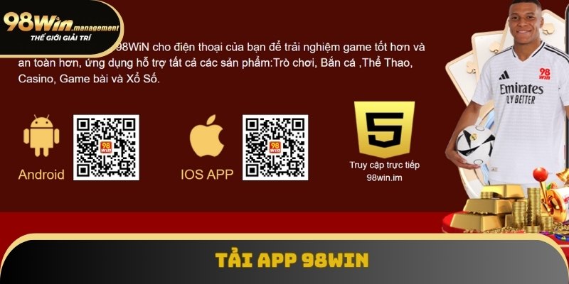 Tải App 98Win - Trải Nghiệm Trên Di Động Cực Dễ Dàng